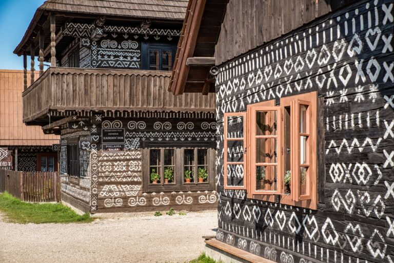 Traditional painted wooden houses in Čičmany