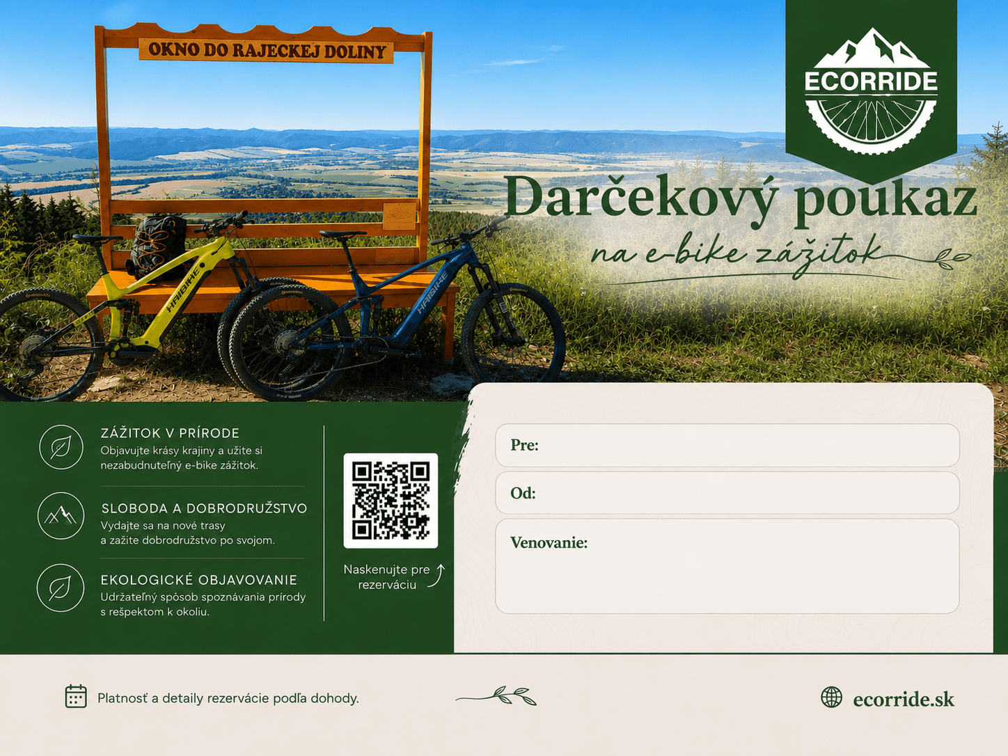 Darčekový poukaz Ecorride